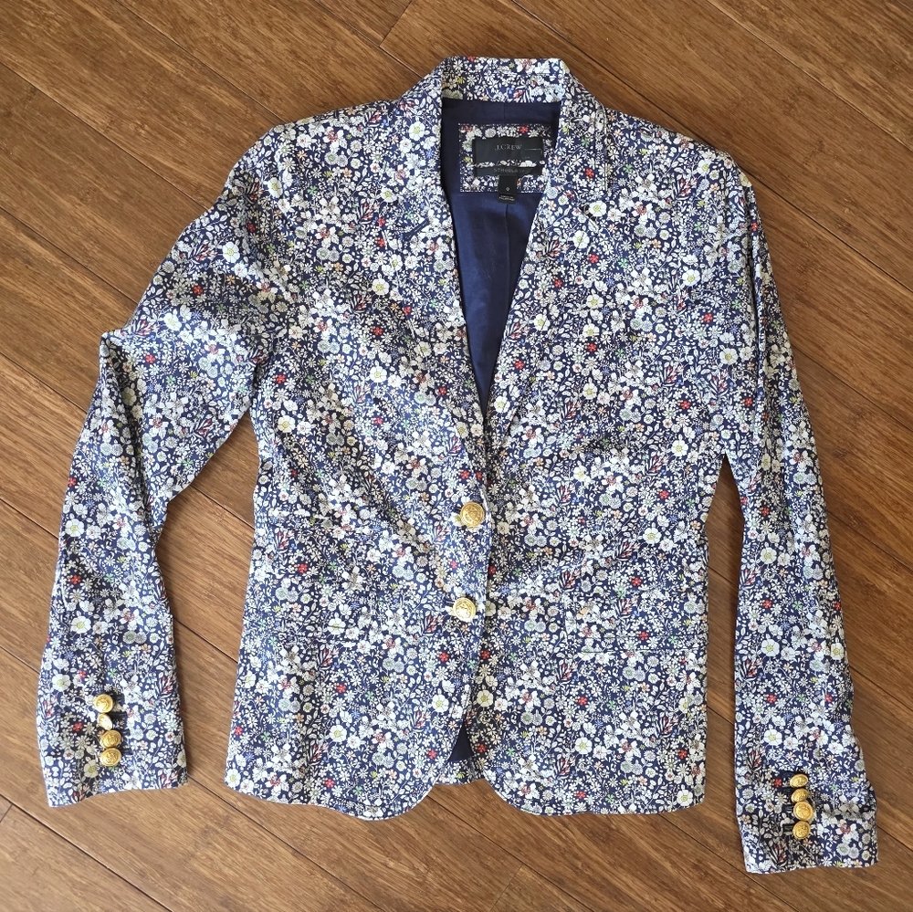 J. Crew Navy Floral Shirt